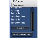 Unity3D GUI 滚动条自动伸缩添加字符串