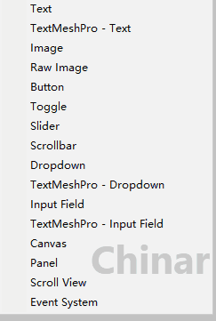 Unity UGUI 完整系列教程-Chinar中文图解
