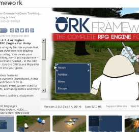 Uniy3d RPG游戏源代码 ORK Framework
